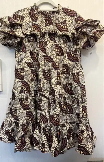 ulla johnson 반팔 무릎 기장 드레스