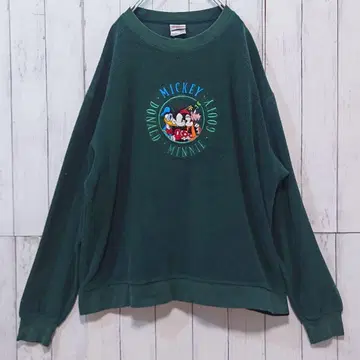빈티지 DISNEY STORE 미키 프렌즈 자수 플리스 맨투맨