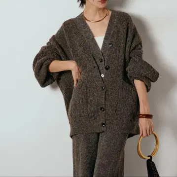 ESICA 3 피스 프론트 버튼 니트 SETUP