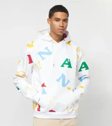 [고품질] Karl Kani 레트로 로고 스마일리 후드티 S