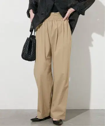 [ JOURNAL STANDARD ] 린넨 나일론 스트레치 와이드 팬츠