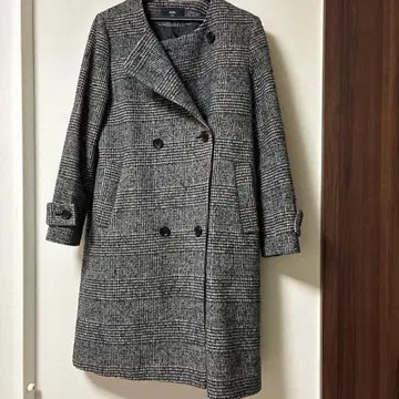 Spick & Span W 슬라이버 체크 하프 코트