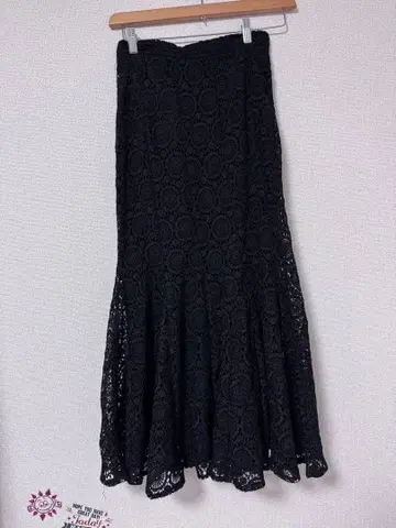 Ungrid 블랙 레이스 머메이드 스커트