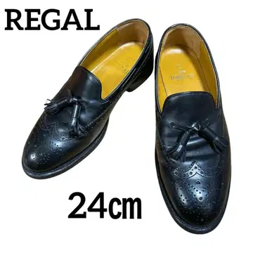 REGAL 리갈 태슬 로퍼 윙팁 블랙 24cm 일본제