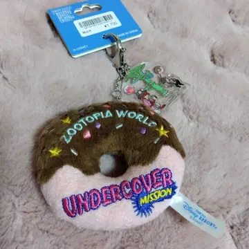 디즈니 리조트 주토피아 도넛 모양 봉제 인형 키링