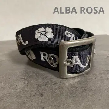 희귀! 초레어! ALBA ROSA 캐주얼 로고 벨트