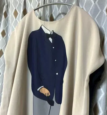 아이암아이 신사 패턴 원피스