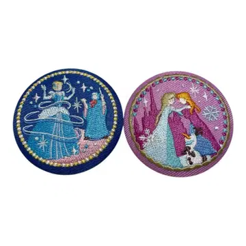 디즈니 자수 캔 배지 안나 신데렐라