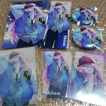 파라라이 시온 카이다 시온 콜라보 카페 에모카페 캔뱃지 특전 카드