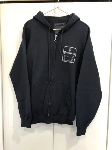 Corefighter 블랙 후드티 풀 집업