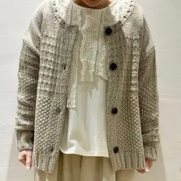 사만사 모스모스 전후 착용 패턴 니트 가디건