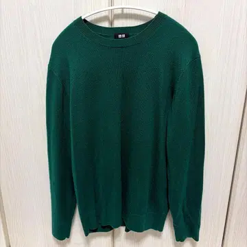 [새상품급] UNIQLO 캐시미어 니트 남성용 M 사이즈 그린
