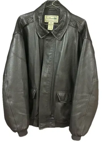 L.L.Bean 가죽 자켓 XL 블랙 가죽 블루종