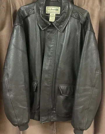 L.L.Bean 가죽 자켓 XL 블랙 가죽 블루종