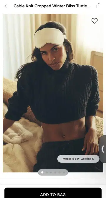 alo 그레이 케이블 니트 크롭 스웨터