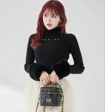 Darich 스무스 퍼 리브 니트탑 블랙