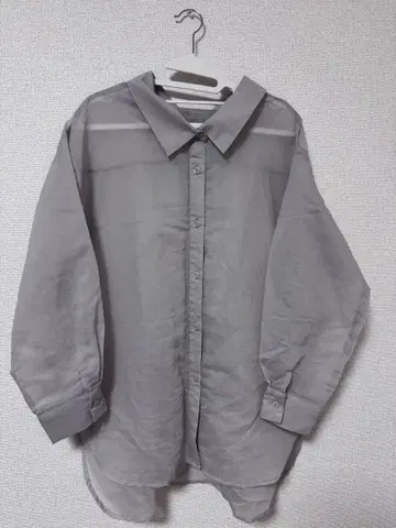 mystic 그레이 시어 긴팔 셔츠