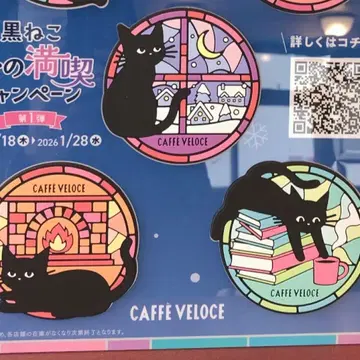 벨로체 블랙 고양이 러버 코스터 3종 세트