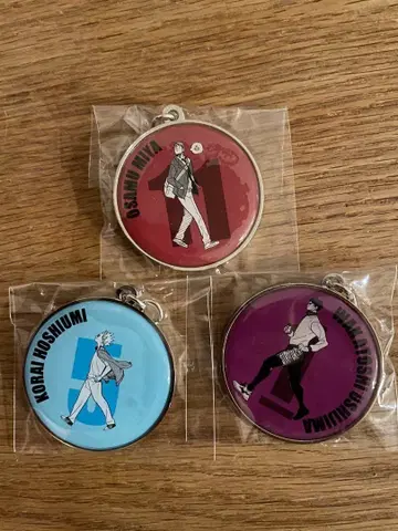 하이큐 RUN 메탈 키링 컬렉션 미야 오사무 우시지마 호시우미 3종 세트