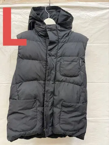 Gymphlex 후드 부착 다운 베스트 짐플렉스 블랙