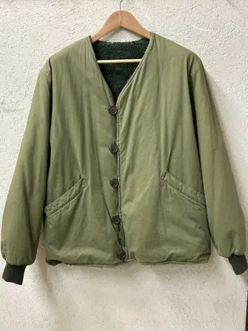 ARMY TWILL 리버서블 노카라 블루종 M 사이즈