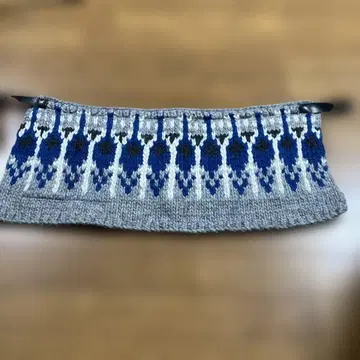 츠모리치사토 노르딕 무늬 랩스커트 살롱말이 에이프런 스커트