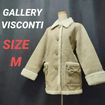 GALLERY VISCONTI 무스탕 코트 보아 베이지 여성용 M