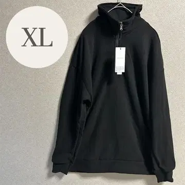 블랙 XL 하이넥 집업 트레이닝복