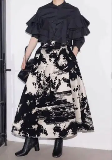 [ 미사용품 ] 프레이ID 샴브레이 플로키 스커트