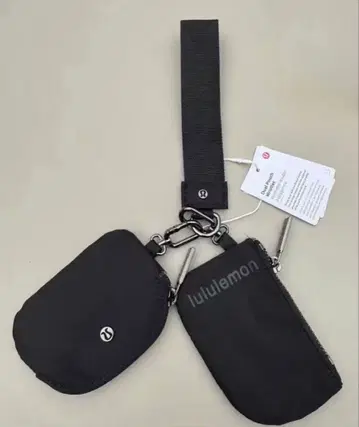 lululemon 코인 케이스 미사용 새상품 듀얼 파우치 블랙 동전 지갑