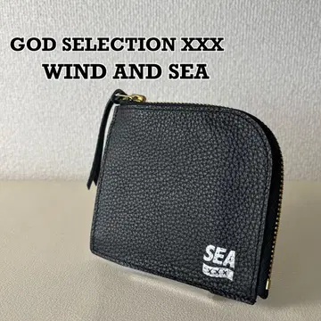 GOD SELECTION XXX WIND AND SEA L자 가죽 지갑