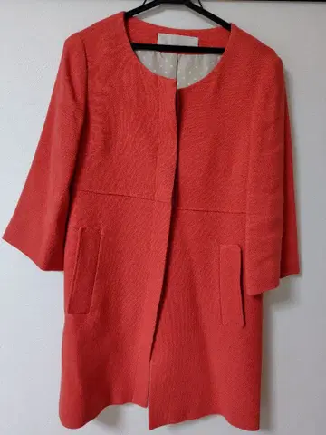 [ 새상품급 ] 오렌지 롱 코트 스프링 코트