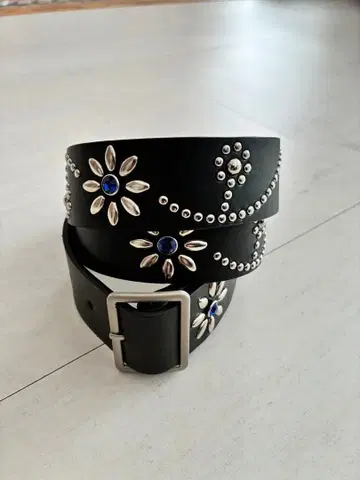 HTC풍/스터드 가죽 벨트/웨스턴