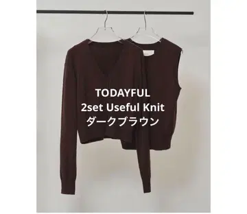 TODAYFUL 2set Useful Knit 다크 브라운