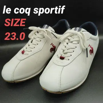 르꼬끄 스포르티브 스니커즈 자수 로고 여성용 23cm 몽펠리에 화이트