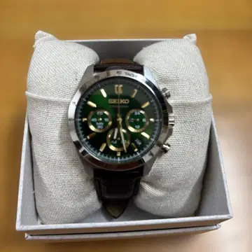 SEIKO 그린 크로노그래프 손목시계