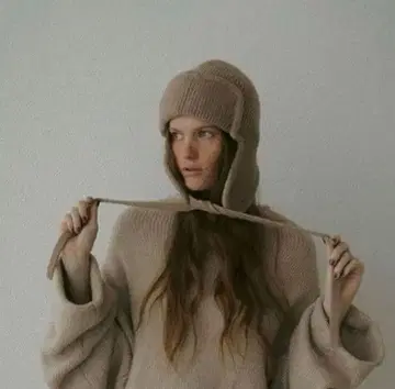 ETRE TOKYO 헤더톤 플라이트 니트 캡 베이지