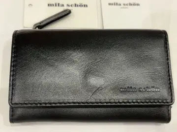새상품 밀라 쇤 키케이스 동전 지갑 천연 가죽 샤도우스무스 블랙