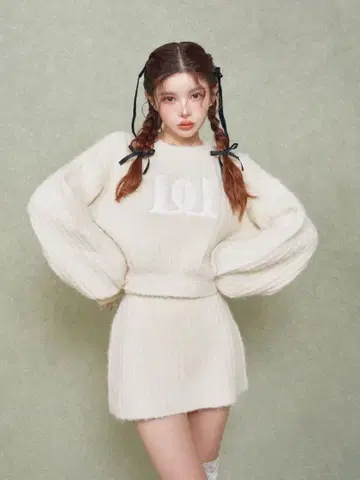 Darich 퀼팅 로고 니트 셋업