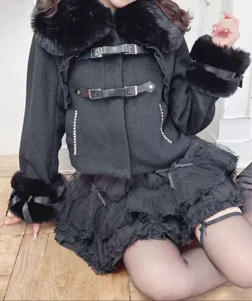 MARS 마즈 리본 벨트 숏코트