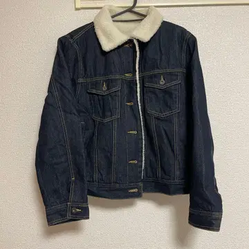 보아 카라 다크 데님 자켓