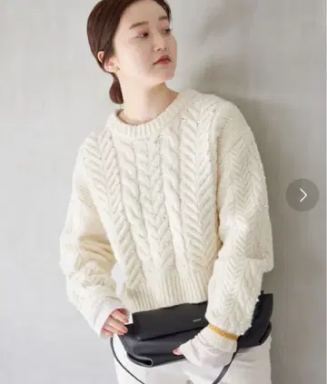 IENA 이에나 펄 부착 케이블 풀오버