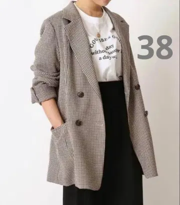 U by SPICK&SPAN 체크 오버 테일러드 자켓 38