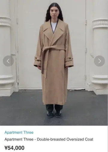 Apartment Three 더블 브레스트 오버 사이즈 코트