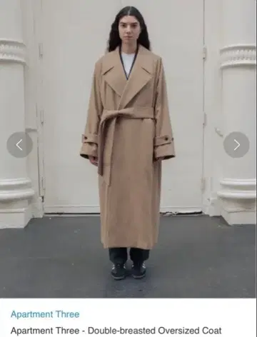 Apartment Three 더블 브레스트 오버 사이즈 코트