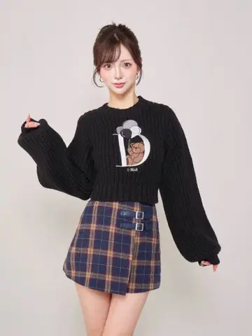 Darich D 베어 벌룬 니트탑