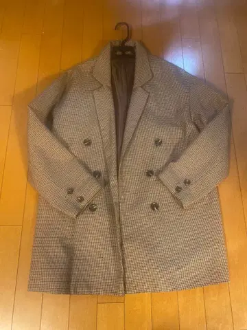 Heather 체크 무늬 더블 브레스트 자켓, 스커트