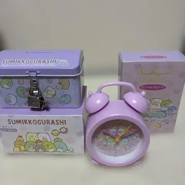 SUMIKKOGURASHI 저금통과 알람 시계 세트