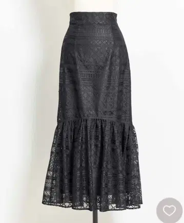 라메 레이스 스커트