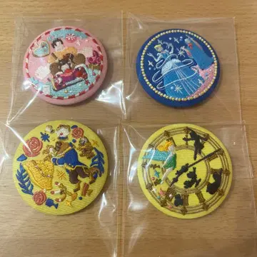 디즈니 자수 핀 배지 4개 세트